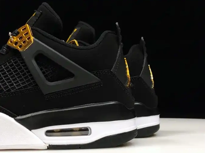Gold-White Air Royalty 4 Jordan 308497-032 Metallic Black 0504